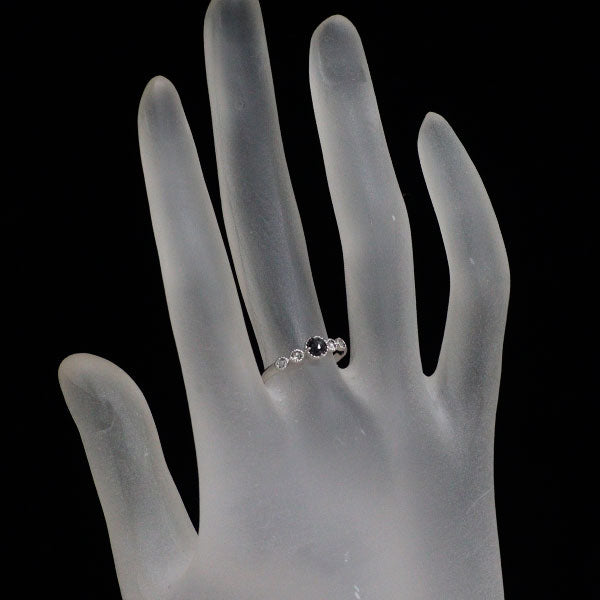K10WG ブラック/カラーレス ダイヤモンド リング 0.30ct