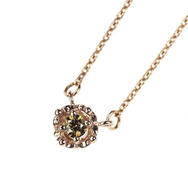 K10PG ダイヤモンド ペンダントネックレス 0.07ct