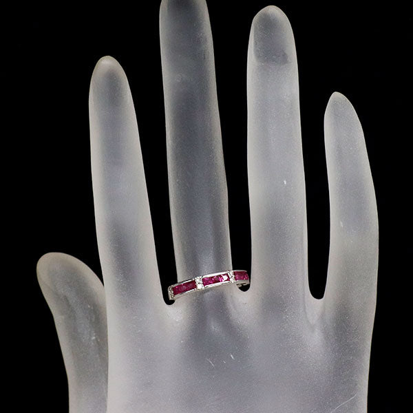 K10WG ルビー ダイヤモンド リング 0.11ct D0.07ct — セルビー