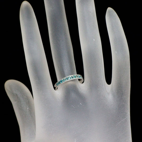 希少 Pt950 アレキサンドライト リング 0.33ct ハーフエタニティ