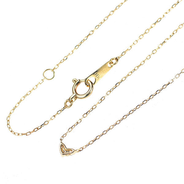 K10YG ダイヤモンド ペンダントネックレス 0.02ct ハート