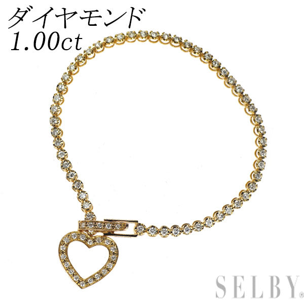 K18YG ダイヤモンド ブレスレット 1.00ct テニス