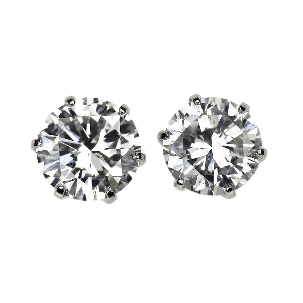 新品 Pt900 ダイヤモンド ピアス 1.050ct E/G SI2 VG/G スタッド【エスコレ】