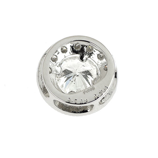 新品 Pt950 ダイヤモンド ペンダントトップ 0.730ct F SI2 G D0.24ct 鍛造ミルグレイン 【エスコレ】