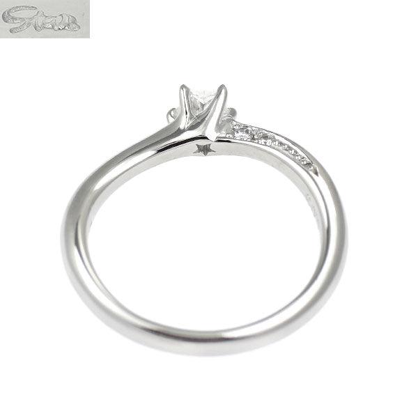 スタージュエリー Pt950 スターシェイプ ダイヤモンド リング 0.13ct D0.03ct