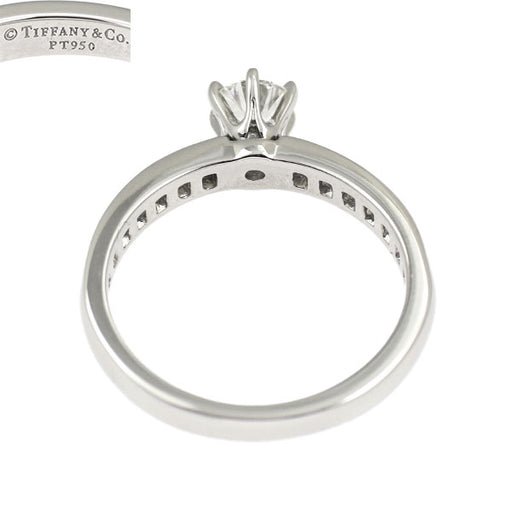 ティファニー Pt950 ダイヤモンド リング 0.31ct ソリティア チャネル 
