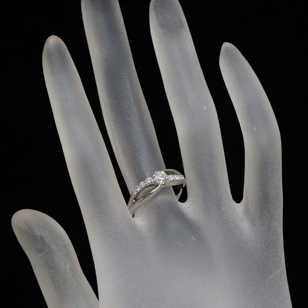 ウンガロ Pt950 オクタゴンカット ダイヤモンド リング 0.36ct D0.17ct
