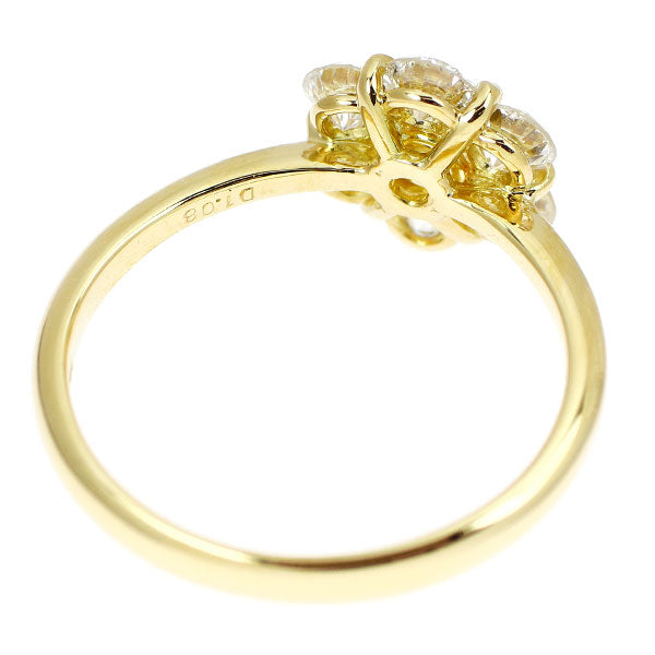 K18YG ダイヤモンド リング 1.08ct フラワー