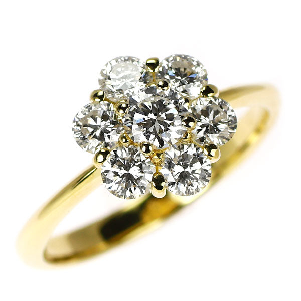 K18YG ダイヤモンド リング 1.08ct フラワー