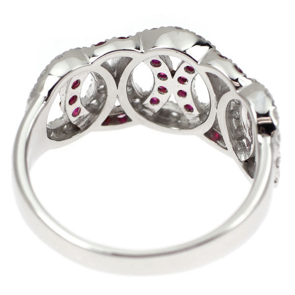 Pt900 ルビー ダイヤモンド リング 0.28ct D0.60ct