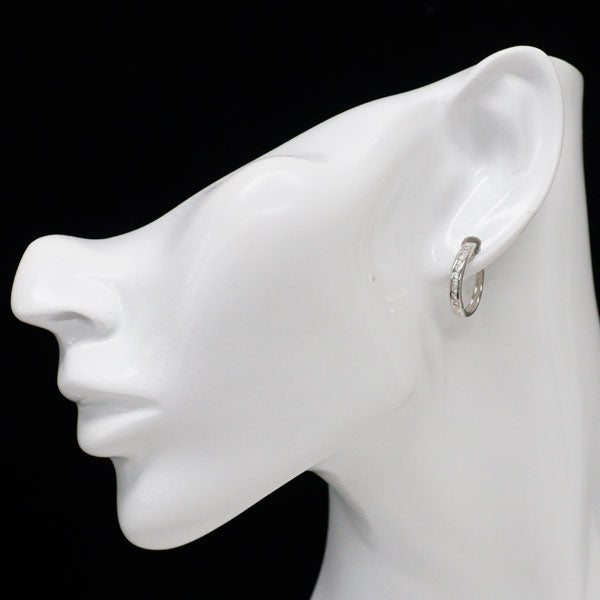 K18WG ダイヤモンド フープピアス 0.30ct