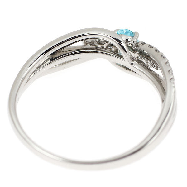 Pt900 ブラジル産 パライバトルマリン ダイヤモンド リング 0.21ct D0.18ct
