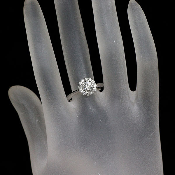Pt900 ダイヤモンド リング 0.394ct F VS1 3EXHC D0.36ct