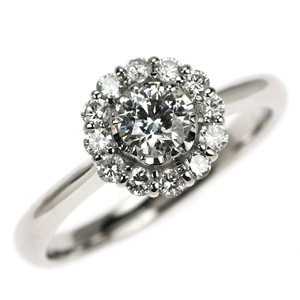 Pt900 ダイヤモンド リング 0.394ct F VS1 3EXHC D0.36ct