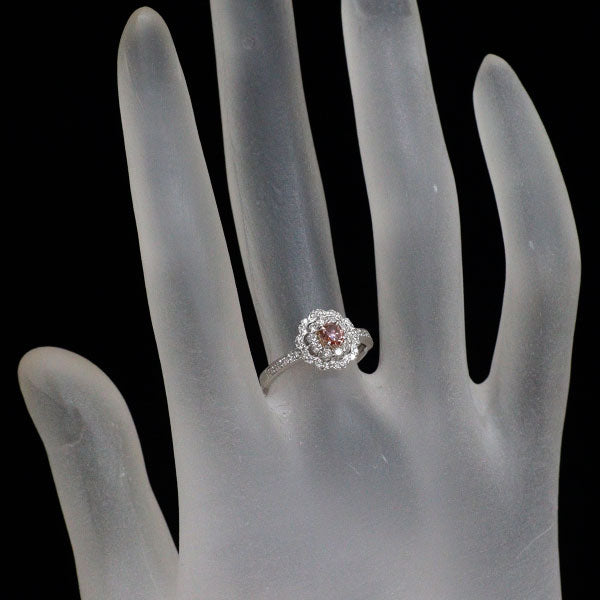 希少 Pt900 天然ピンクダイヤモンド リング 0.243ct FDBOP SI1 D0.26ct