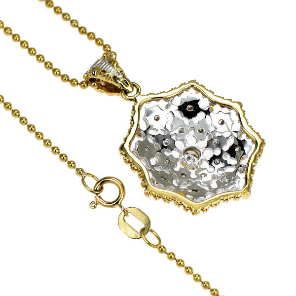 K18YG/WG ダイヤモンド ペンダントネックレス 0.21ct