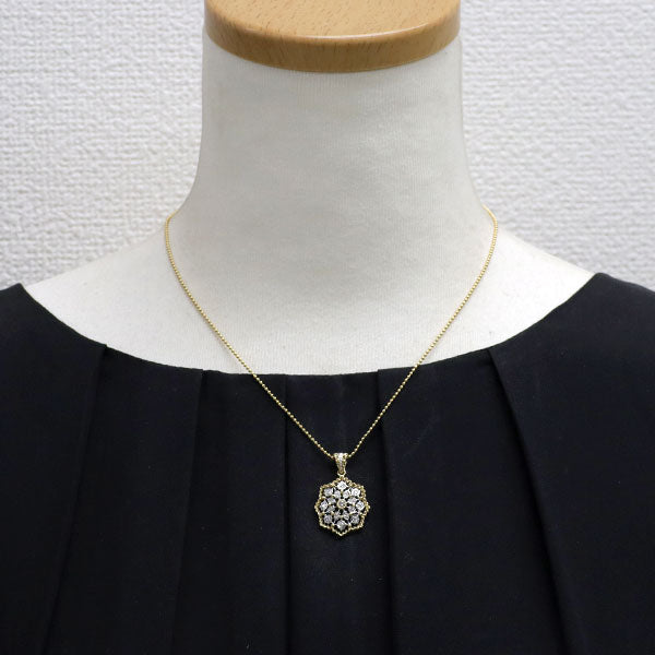 K18YG/WG ダイヤモンド ペンダントネックレス 0.21ct