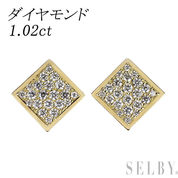 K18YG ダイヤモンド ピアス 1.02ct