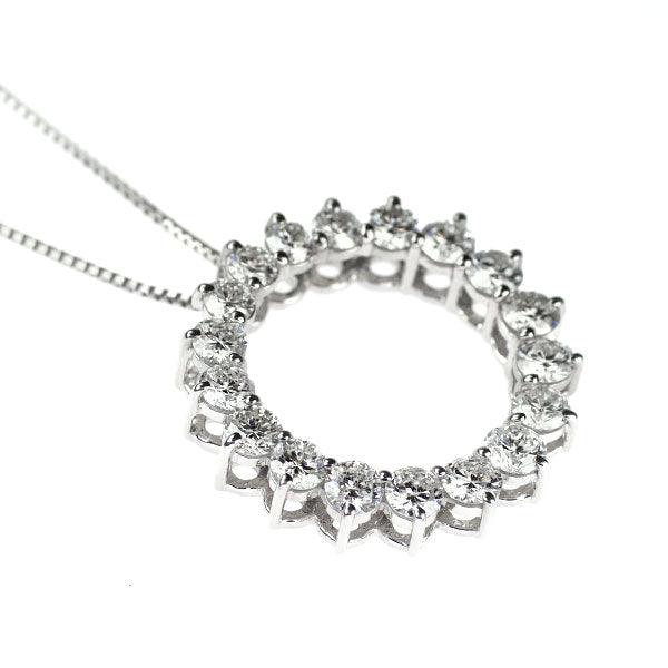 K18WG ダイヤモンド ペンダントネックレス 2.08ct — セルビー