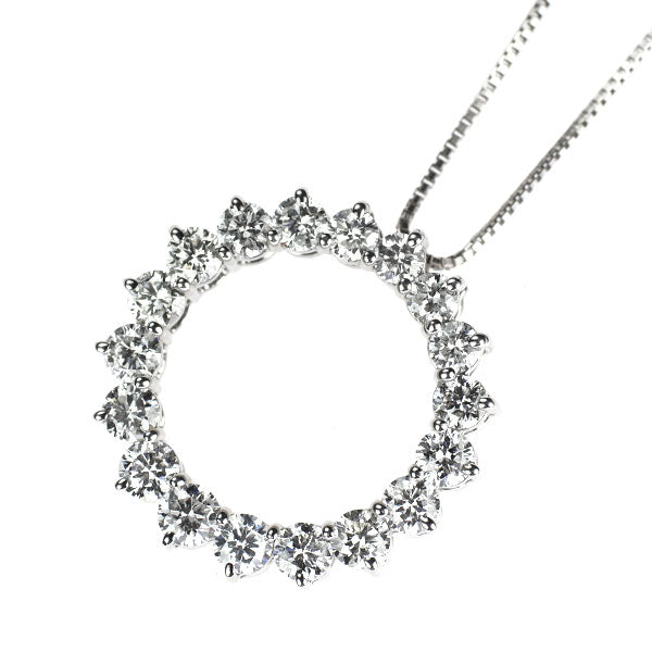 K18WG ダイヤモンド ペンダントネックレス 2.08ct