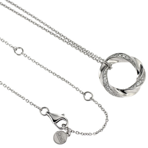 周大福 K18WG ダイヤモンド ペンダントネックレス 0.315ct