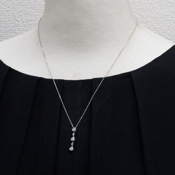 K18WG 0.50ct.ダイアペンダント K18WG ダイヤモンド ペンダントネックレス 0.50ct — セルビー
