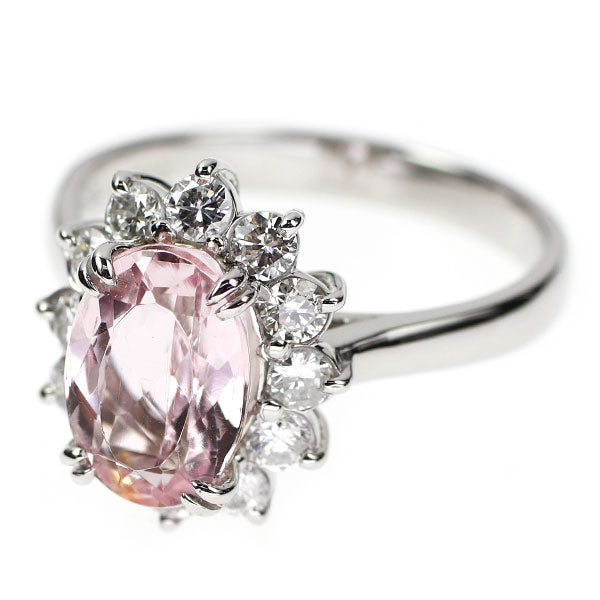 Pt950 インペリアルトパーズ ダイヤモンド リング 2.503ct D0.59ct