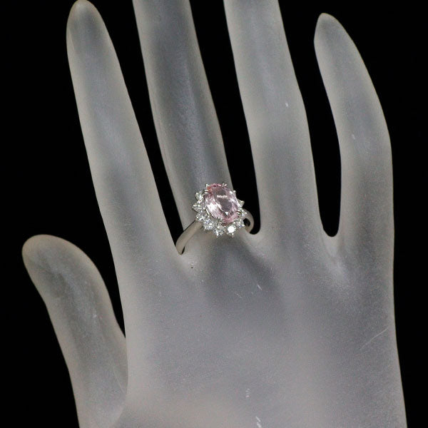 Pt950 インペリアルトパーズ ダイヤモンド リング 2.503ct D0.59ct
