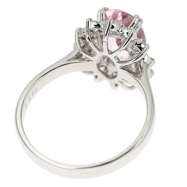 Pt950 インペリアルトパーズ ダイヤモンド リング 2.503ct D0.59ct
