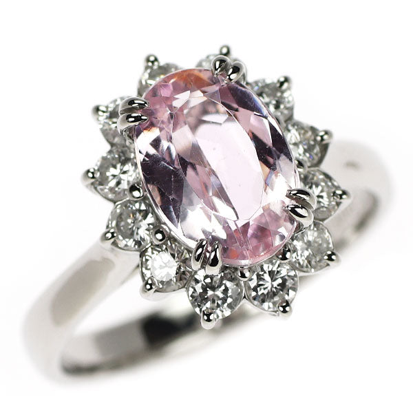 Pt950 インペリアルトパーズ ダイヤモンド リング 2.503ct D0.59ct