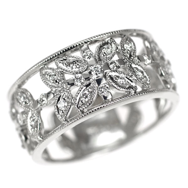 K18WG ダイヤモンド リング 0.50ct