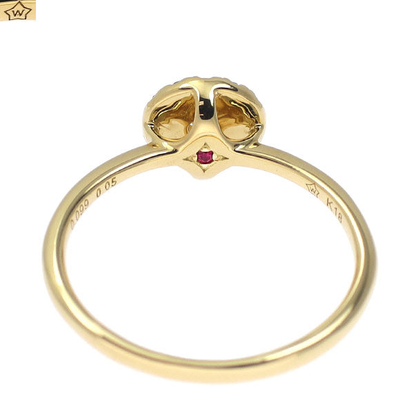wish upon a star K18YG ダイヤモンド リング 0.099ct D0.05ct