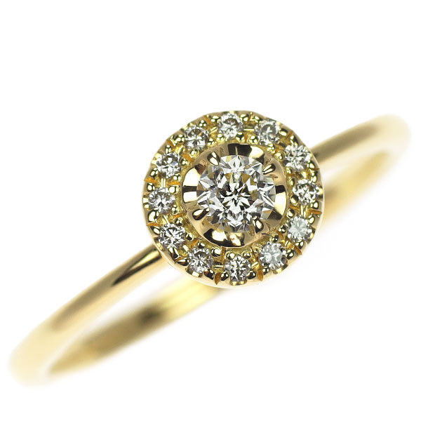 wish upon a star K18YG ダイヤモンド リング 0.099ct D0.05ct