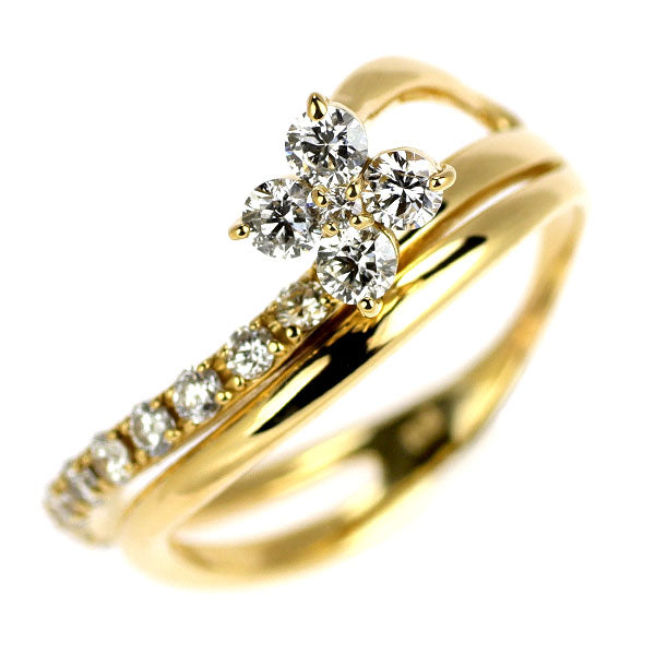 K18YG ダイヤモンド リング 0.38ct