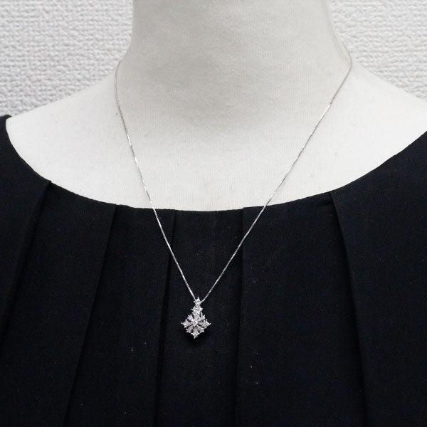 K18WG ダイヤモンド ペンダントネックレス 0.70ct