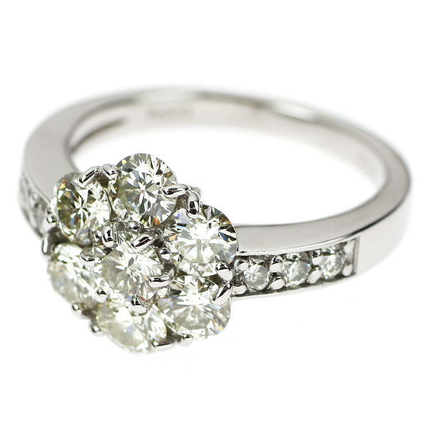 Pt900 ダイヤモンド リング 2.00ct フラワー