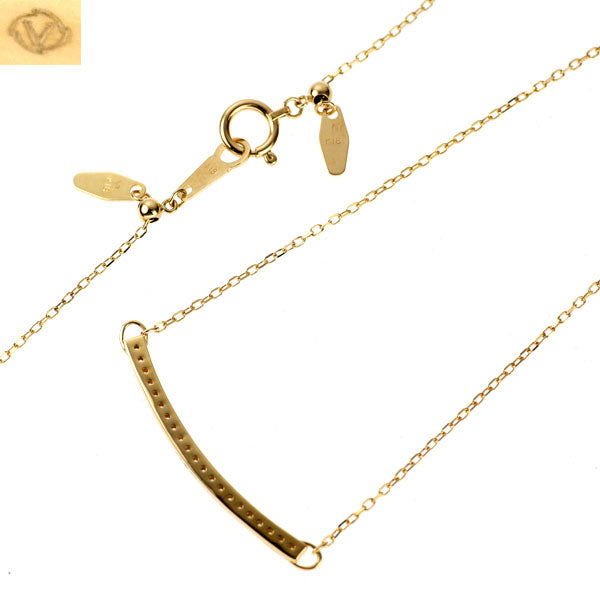 ローズヴィフ K18YG ダイヤモンド ペンダントネックレス 0.12ct