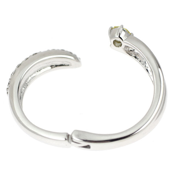 K18WG さくらカット ダイヤモンド リング 0.173ct D0.30ct