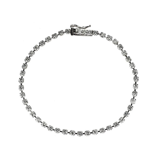 K18WG ダイヤモンド テニス ブレスレット 3.00ct