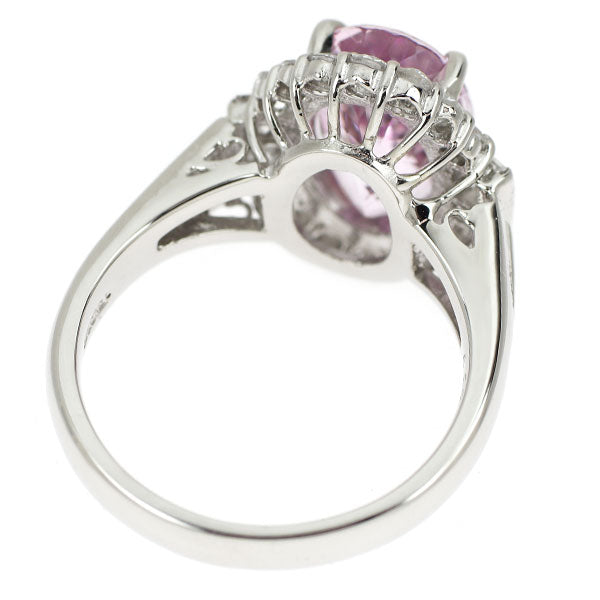 希少 Pt900 ピンクインペリアル トパーズ ダイヤモンド リング 4.58ct D0.75ct