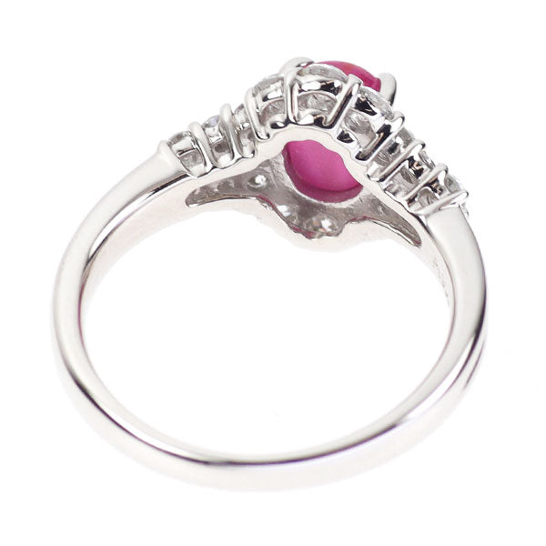 Pt900 スタールビー ダイヤモンド リング 1.52ct D0.68ct