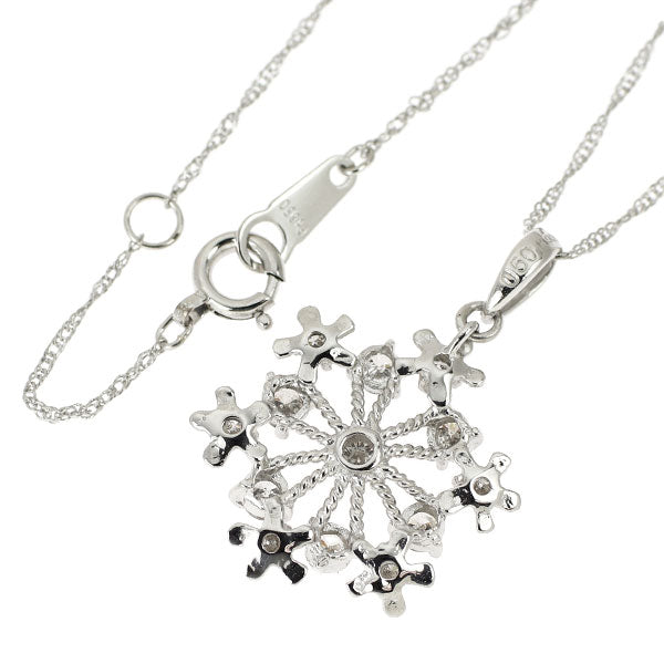 Pt900/ Pt850 ダイヤモンド ペンダントネックレス 0.50ct スノーフレーク