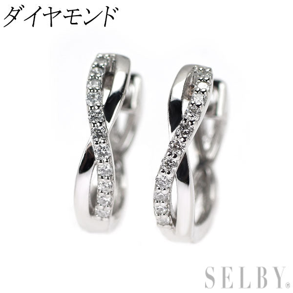 Pt900 ダイヤモンド ピアス フープ