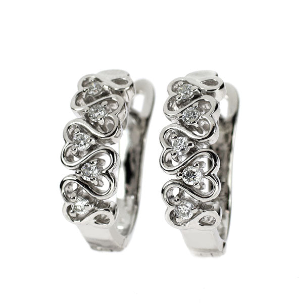 Pt900 ダイヤモンド フープ ピアス 0.20ct