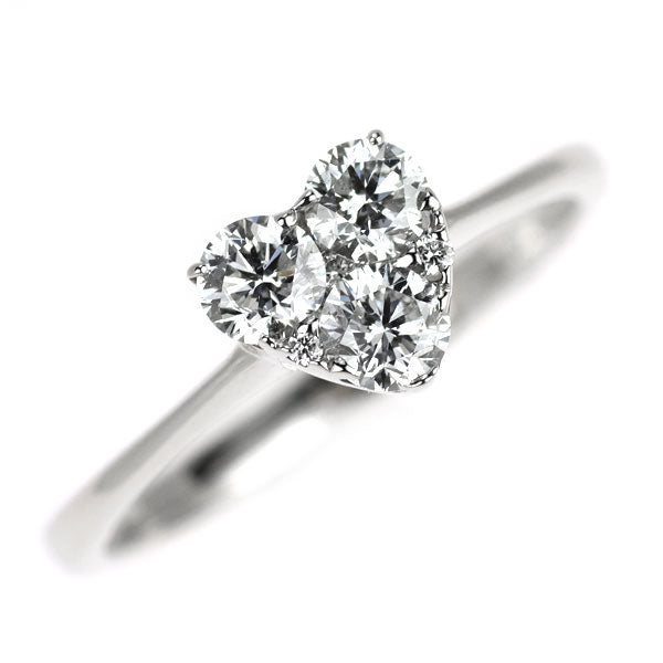 K18WG ダイヤモンド リング 0.70ct ハート
