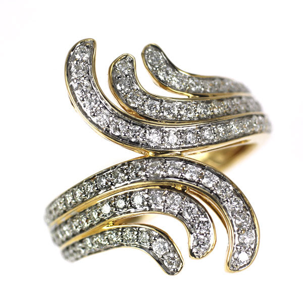 K18YG ダイヤモンド リング 0.90ct