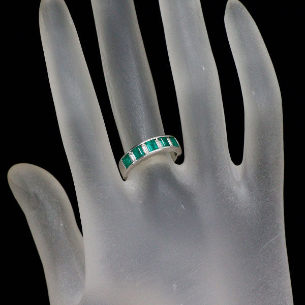 三越 K18WG エメラルド ダイヤモンド リング 0.79ct D0.17ct