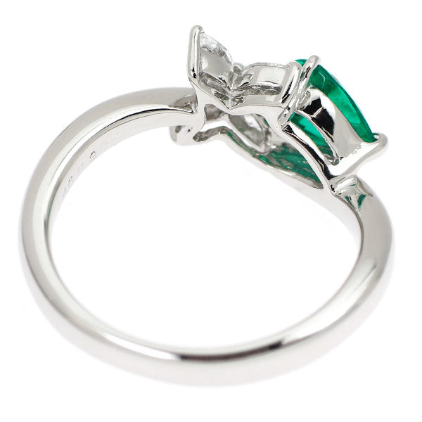 Pt900 最上質エメラルド ダイヤモンド リング 0.46ct D0.20ct