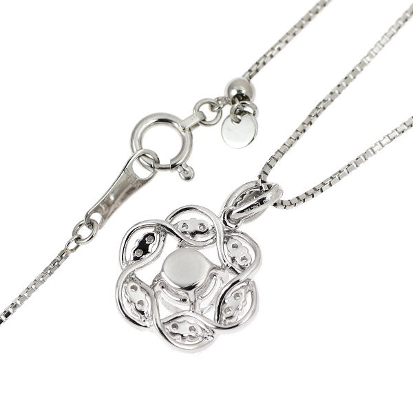 Pt900/ Pt850 ハイアライトオパール ダイヤモンド ペンダントネックレス 0.40ct D0.12ct