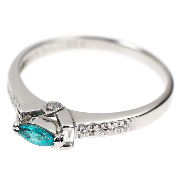 Pt900 ブラジル産 パライバトルマリン ダイヤモンド リング 0.17ct D0.22ct